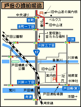戸田渡船場跡マップ