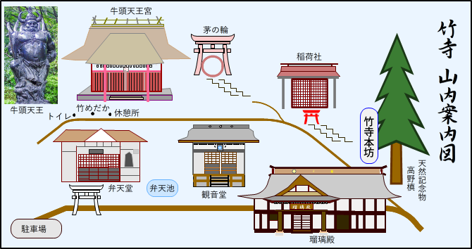 竹寺山内案内図